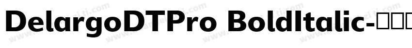 DelargoDTPro BoldItalic字体转换